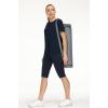 imageTHE GYM PEOPLE Womens Short Sleeve Workout Shirts Breathable Yoga TShirts with Side Slits Athletic Tee TopsDark Blue