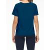 imageTHE GYM PEOPLE Womens Short Sleeve Workout Shirts Breathable Yoga TShirts with Side Slits Athletic Tee TopsDark Blue Green