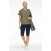 imageTHE GYM PEOPLE Womens Short Sleeve Workout Shirts Breathable Yoga TShirts with Side Slits Athletic Tee TopsGrey Green