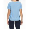 imageTHE GYM PEOPLE Womens Short Sleeve Workout Shirts Breathable Yoga TShirts with Side Slits Athletic Tee TopsLight Blue