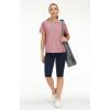 imageTHE GYM PEOPLE Womens Short Sleeve Workout Shirts Breathable Yoga TShirts with Side Slits Athletic Tee TopsRose Red