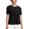 imageTHE GYM PEOPLE Womens Short Sleeve Workout TShirts Back Loose Fit Running Yoga Tee TopsBlack