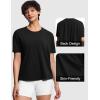 imageTHE GYM PEOPLE Womens Short Sleeve Workout TShirts Back Loose Fit Running Yoga Tee TopsBlack