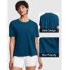 imageTHE GYM PEOPLE Womens Short Sleeve Workout TShirts Back Loose Fit Running Yoga Tee TopsDark Blue Green