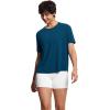 imageTHE GYM PEOPLE Womens Short Sleeve Workout TShirts Back Loose Fit Running Yoga Tee TopsDark Blue Green