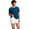 imageTHE GYM PEOPLE Womens Short Sleeve Workout TShirts Back Loose Fit Running Yoga Tee TopsDark Blue Green