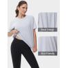 imageTHE GYM PEOPLE Womens Short Sleeve Workout TShirts Back Loose Fit Running Yoga Tee TopsHeather Grey