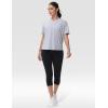 imageTHE GYM PEOPLE Womens Short Sleeve Workout TShirts Back Loose Fit Running Yoga Tee TopsHeather Grey