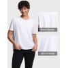 imageTHE GYM PEOPLE Womens Short Sleeve Workout TShirts Back Loose Fit Running Yoga Tee TopsHeather White