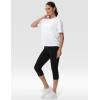 imageTHE GYM PEOPLE Womens Short Sleeve Workout TShirts Back Loose Fit Running Yoga Tee TopsWhite