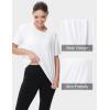 imageTHE GYM PEOPLE Womens Short Sleeve Workout TShirts Back Loose Fit Running Yoga Tee TopsWhite