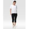 imageTHE GYM PEOPLE Womens Short Sleeve Workout TShirts Back Loose Fit Running Yoga Tee TopsWhite