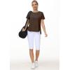 imageTHE GYM PEOPLE Womens Workout TShirts Loose Fit Short Sleeve Cotton Running Basic Tee Tops with Split HemBrown