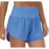 imageTHE GYM PEOPLE Womens High Waisted Worktout Shorts Quick Dry Running Athletic Shorts with Mesh Liner Zipper PocketSea Blue