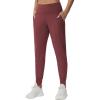 imageTHE GYM PEOPLE Womens Joggers Pants Lightweight Athletic Leggings Tapered Lounge Pants for Workout Yoga RunningWine Red