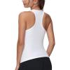 imageTHE GYM PEOPLE Womens Racerback Workout Tank Tops Slim Fit Soft Sleeveless Yoga ShirtsWhite