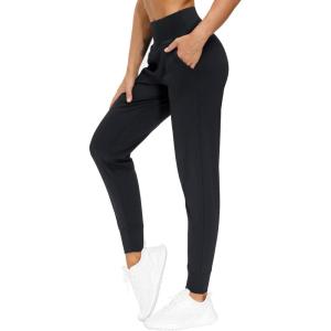 imageTHE GYM PEOPLE Womens Joggers Pants Lightweight Athletic Leggings Tapered Lounge Pants for Workout Yoga RunningBlack