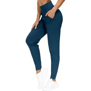 imageTHE GYM PEOPLE Womens Joggers Pants Lightweight Athletic Leggings Tapered Lounge Pants for Workout Yoga RunningDark Blue Green