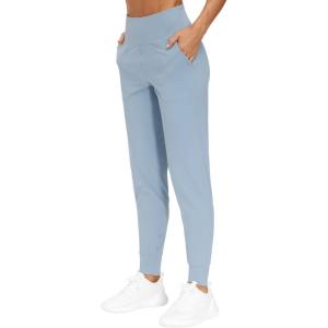 imageTHE GYM PEOPLE Womens Joggers Pants Lightweight Athletic Leggings Tapered Lounge Pants for Workout Yoga RunningDenim Blue