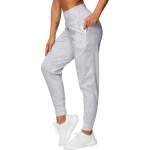 imageTHE GYM PEOPLE Womens Joggers Pants Lightweight Athletic Leggings Tapered Lounge Pants for Workout Yoga RunningTie Dye White