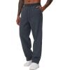 imageTHE GYM PEOPLE Mens Baggy Fleece Workout Sweatpants with Pockets Drawstring Lounge Athletic Running PantsDark Heather Grey