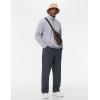 imageTHE GYM PEOPLE Mens Baggy Fleece Workout Sweatpants with Pockets Drawstring Lounge Athletic Running PantsDark Heather Grey