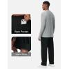 imageTHE GYM PEOPLE Mens Baggy Sweatpants Lightweight Lounge Open Bottom Athletic Workout Pants with PocketsBlack