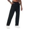 imageTHE GYM PEOPLE Mens Baggy Sweatpants Lightweight Lounge Open Bottom Athletic Workout Pants with PocketsBlack