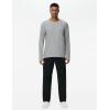 imageTHE GYM PEOPLE Mens Baggy Sweatpants Lightweight Lounge Open Bottom Athletic Workout Pants with PocketsBlack