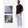 imageTHE GYM PEOPLE Mens Baggy Sweatpants Lightweight Lounge Open Bottom Athletic Workout Pants with PocketsGrey