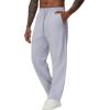 imageTHE GYM PEOPLE Mens Baggy Sweatpants Lightweight Lounge Open Bottom Athletic Workout Pants with PocketsGrey