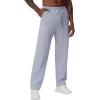 imageTHE GYM PEOPLE Mens Baggy Sweatpants Lightweight Lounge Open Bottom Athletic Workout Pants with PocketsGrey