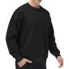 imageTHE GYM PEOPLE Mens Fleece Crewneck Sweatshirt Thick Loose fit Soft Basic Pullover SweatshirtBlack
