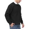 imageTHE GYM PEOPLE Mens Fleece Crewneck Sweatshirt Thick Loose fit Soft Basic Pullover SweatshirtBlack
