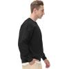 imageTHE GYM PEOPLE Mens Fleece Crewneck Sweatshirt Thick Loose fit Soft Basic Pullover SweatshirtBlack