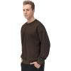 imageTHE GYM PEOPLE Mens Fleece Crewneck Sweatshirt Thick Loose fit Soft Basic Pullover SweatshirtBrown