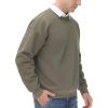 imageTHE GYM PEOPLE Mens Fleece Crewneck Sweatshirt Thick Loose fit Soft Basic Pullover SweatshirtDark Grey