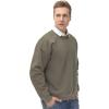 imageTHE GYM PEOPLE Mens Fleece Crewneck Sweatshirt Thick Loose fit Soft Basic Pullover SweatshirtDark Grey