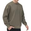 imageTHE GYM PEOPLE Mens Fleece Crewneck Sweatshirt Thick Loose fit Soft Basic Pullover SweatshirtDark Grey
