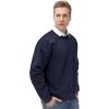 imageTHE GYM PEOPLE Mens Fleece Crewneck Sweatshirt Thick Loose fit Soft Basic Pullover SweatshirtNavy Blue