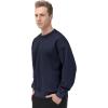 imageTHE GYM PEOPLE Mens Fleece Crewneck Sweatshirt Thick Loose fit Soft Basic Pullover SweatshirtNavy Blue