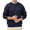 imageTHE GYM PEOPLE Mens Fleece Crewneck Sweatshirt Thick Loose fit Soft Basic Pullover SweatshirtNavy Blue