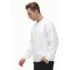 imageTHE GYM PEOPLE Mens Fleece Crewneck Sweatshirt Thick Loose fit Soft Basic Pullover SweatshirtWhite
