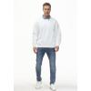 imageTHE GYM PEOPLE Mens Fleece Crewneck Sweatshirt Thick Loose fit Soft Basic Pullover SweatshirtWhite
