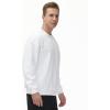 imageTHE GYM PEOPLE Mens Fleece Crewneck Sweatshirt Thick Loose fit Soft Basic Pullover SweatshirtWhite