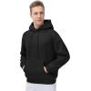 imageTHE GYM PEOPLE Mens Fleece Pullover Hoodie Loose Fit Ultra Soft Hooded Sweatshirt With PocketsBlack