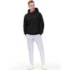 imageTHE GYM PEOPLE Mens Fleece Pullover Hoodie Loose Fit Ultra Soft Hooded Sweatshirt With PocketsBlack