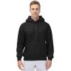 imageTHE GYM PEOPLE Mens Fleece Pullover Hoodie Loose Fit Ultra Soft Hooded Sweatshirt With PocketsBlack