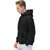 imageTHE GYM PEOPLE Mens Fleece Pullover Hoodie Loose Fit Ultra Soft Hooded Sweatshirt With PocketsBlack