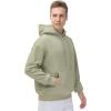 imageTHE GYM PEOPLE Mens Fleece Pullover Hoodie Loose Fit Ultra Soft Hooded Sweatshirt With PocketsLight Green